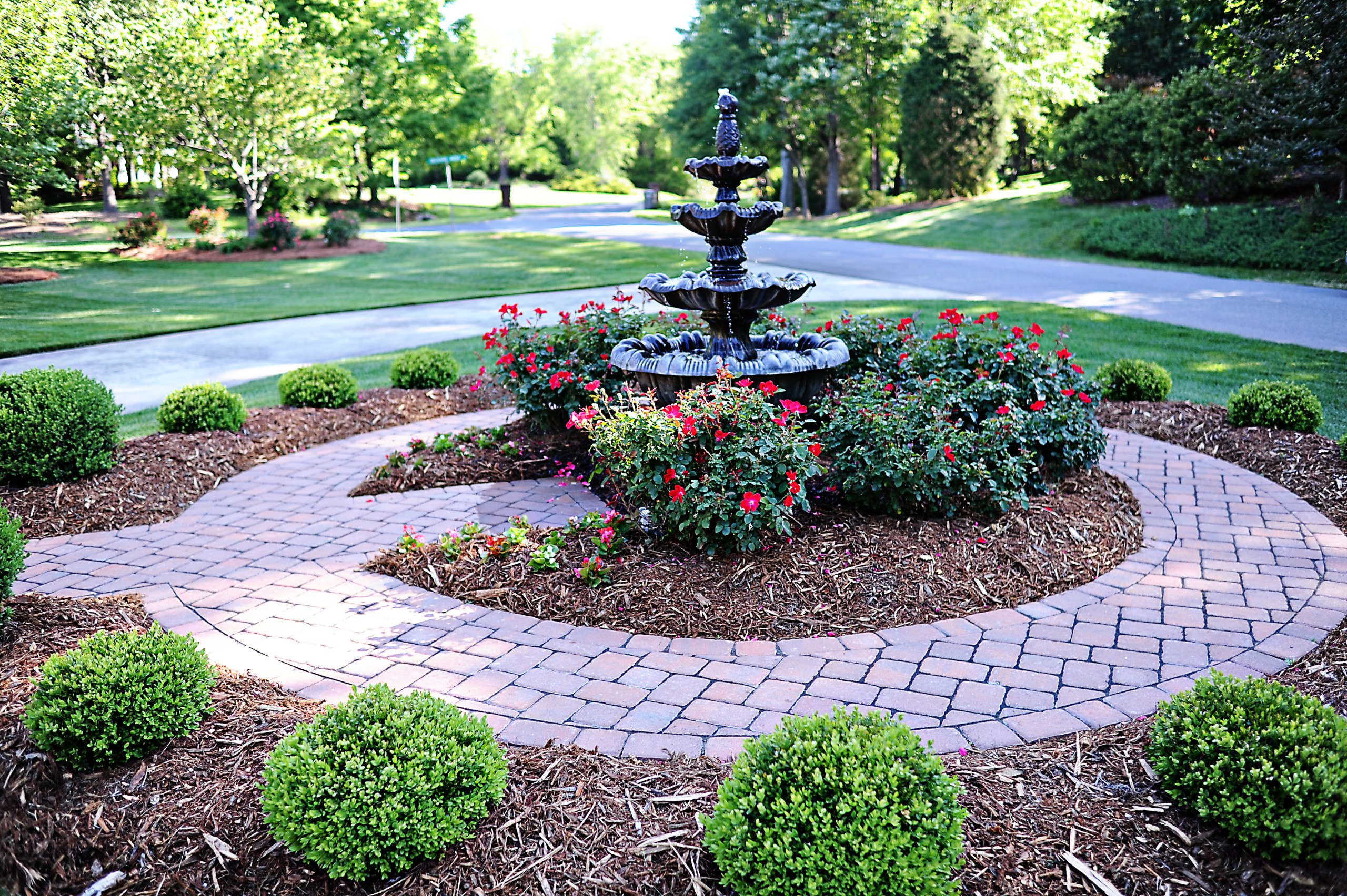 Beautiful water fountain feature